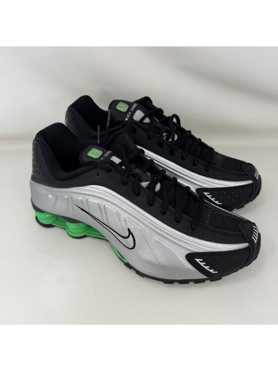 Nike Other - Nike Shox R4 Running Shoes Metallic Silver Black Green Men's Size 9